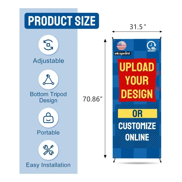 Eksprint Adjustable X-Stand Banner - Image 4