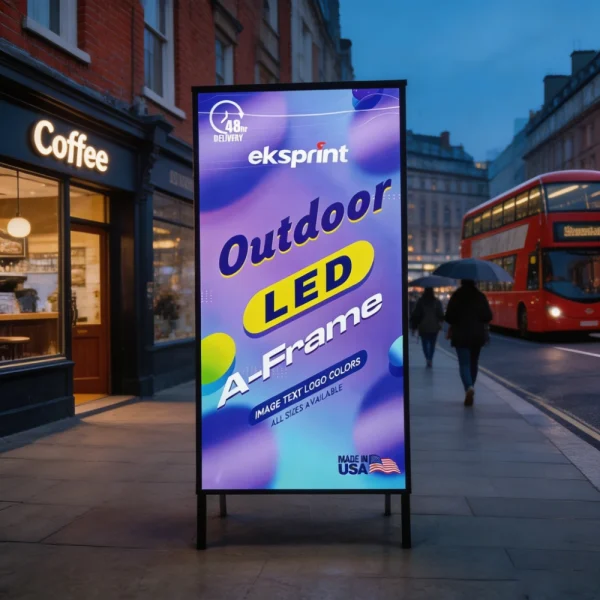 LED Sandwich Road Sign, Black Frame Lightbox - Image 9